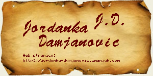 Jordanka Damjanović vizit kartica
